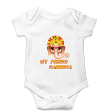 Load image into Gallery viewer, Ganpati JI(Ganesh) Kids Romper For Baby Boy/Girl-0-5 Months(18 Inches)-White-Ektarfa.online
