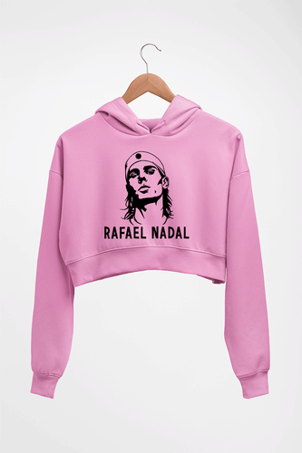 Rafael Nadal (RAFA) Crop HOODIE FOR WOMEN-Light Baby Pink-Ektarfa.online
