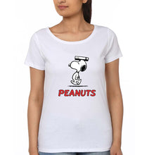 Load image into Gallery viewer, Peanuts Snoopy T-Shirt for Women-White-Ektarfa.online
