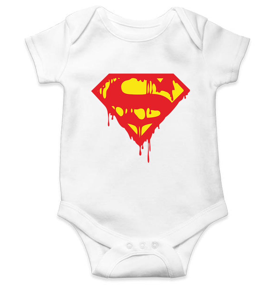 Superman Kids Romper Kids Romper For Baby Boy/Girl-0-5 Months(18 Inches)-White-Ektarfa.online