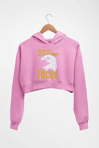 Eagle Crop HOODIE FOR WOMEN-Light Baby Pink-Ektarfa.online