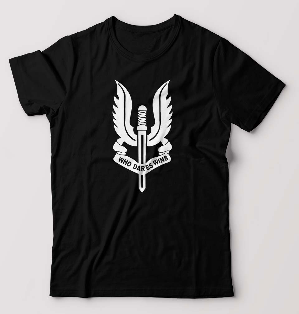 Who Dares Wins Balidaan Army T-Shirt for Men-Black-Ektarfa.online