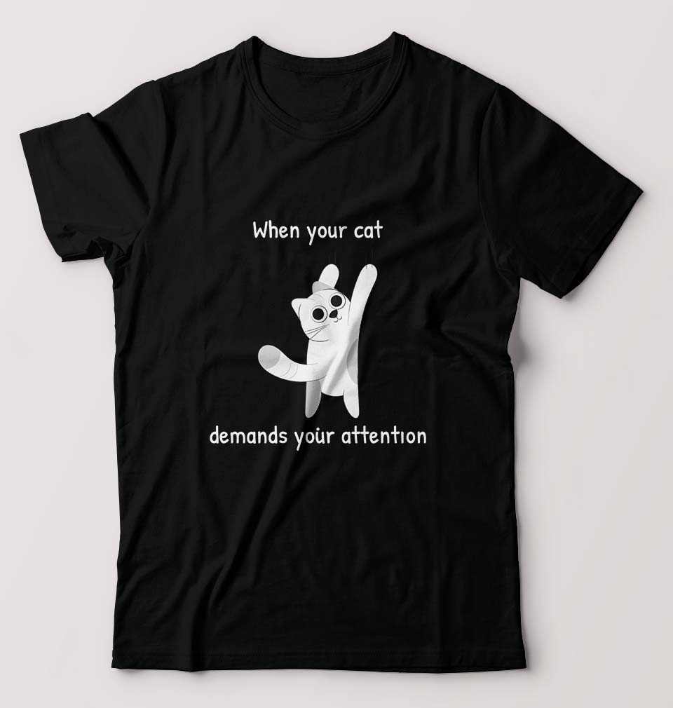 Cat T-Shirt for Men-Black-Ektarfa.online