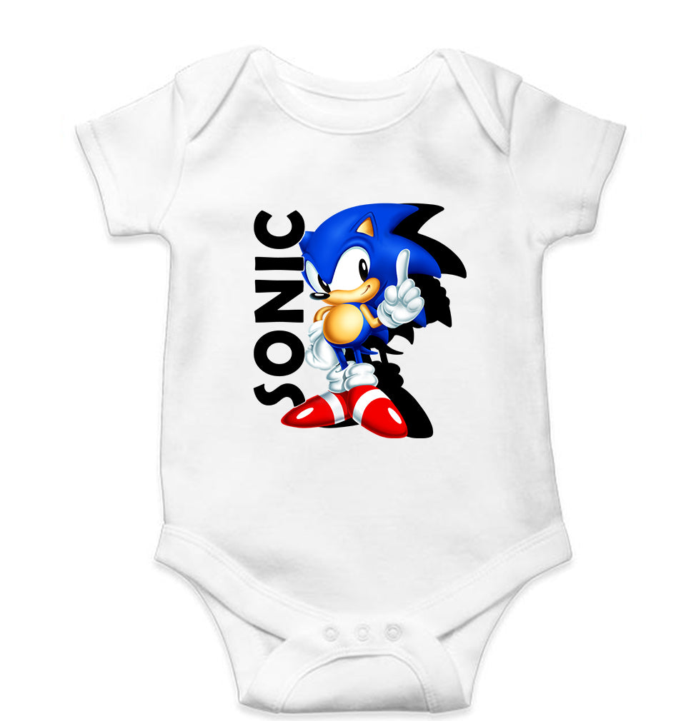 Sonic Kids Romper For Baby Boy/Girl-White-Ektarfa.online