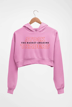 Load image into Gallery viewer, Share Market(Stock Market) Crop HOODIE FOR WOMEN-Light Baby Pink-Ektarfa.online
