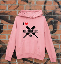 Load image into Gallery viewer, I Love Cricket Unisex Hoodie for Men/Women-Light Baby Pink-Ektarfa.online
