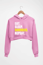 Load image into Gallery viewer, Snooker Crop HOODIE FOR WOMEN-Light Baby Pink-Ektarfa.online
