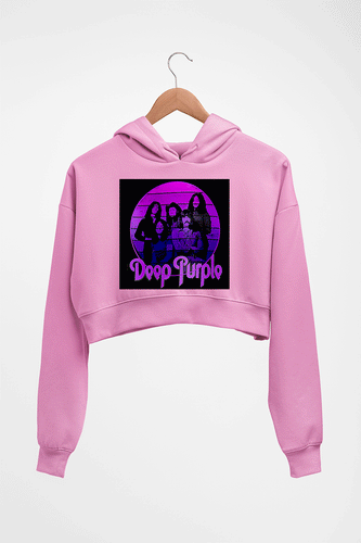 Deep Purple Crop HOODIE FOR WOMEN-Light Baby Pink-Ektarfa.online