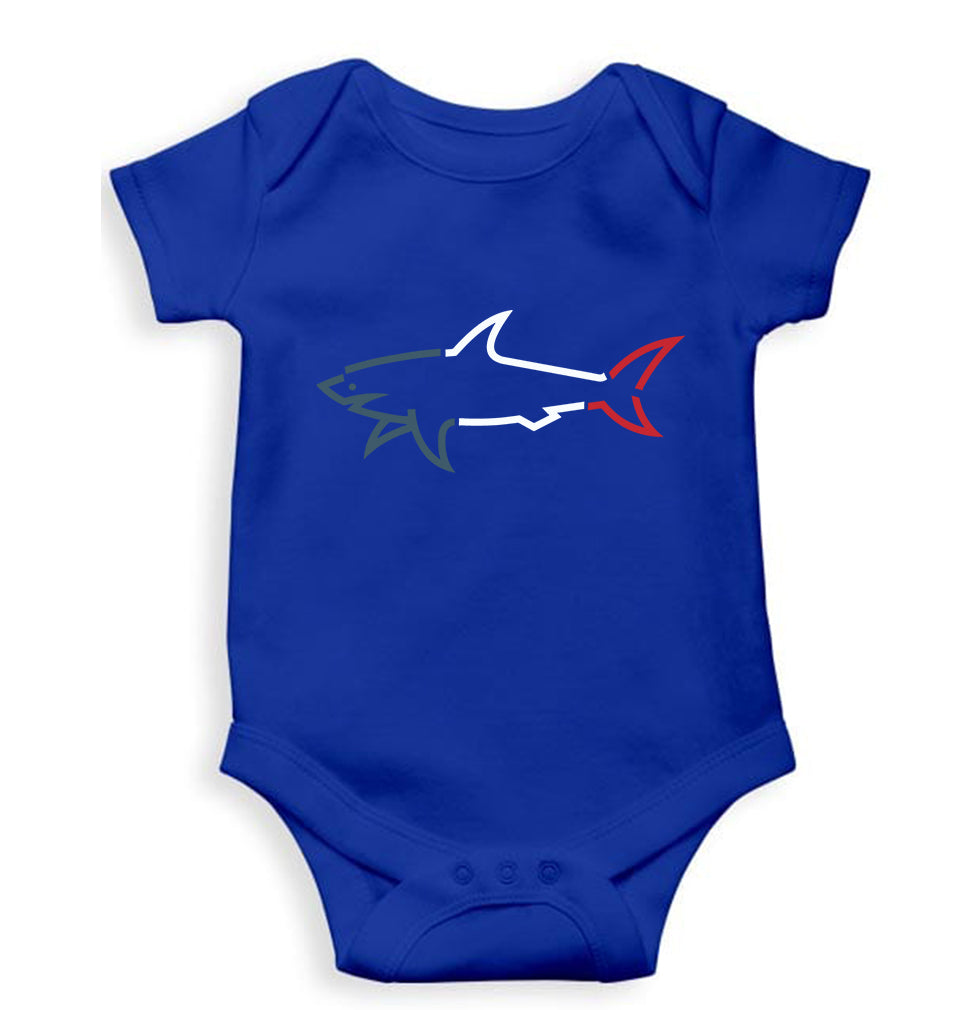 Paul & Shark Kids Romper For Baby Boy/Girl-Royal Blue-Ektarfa.online