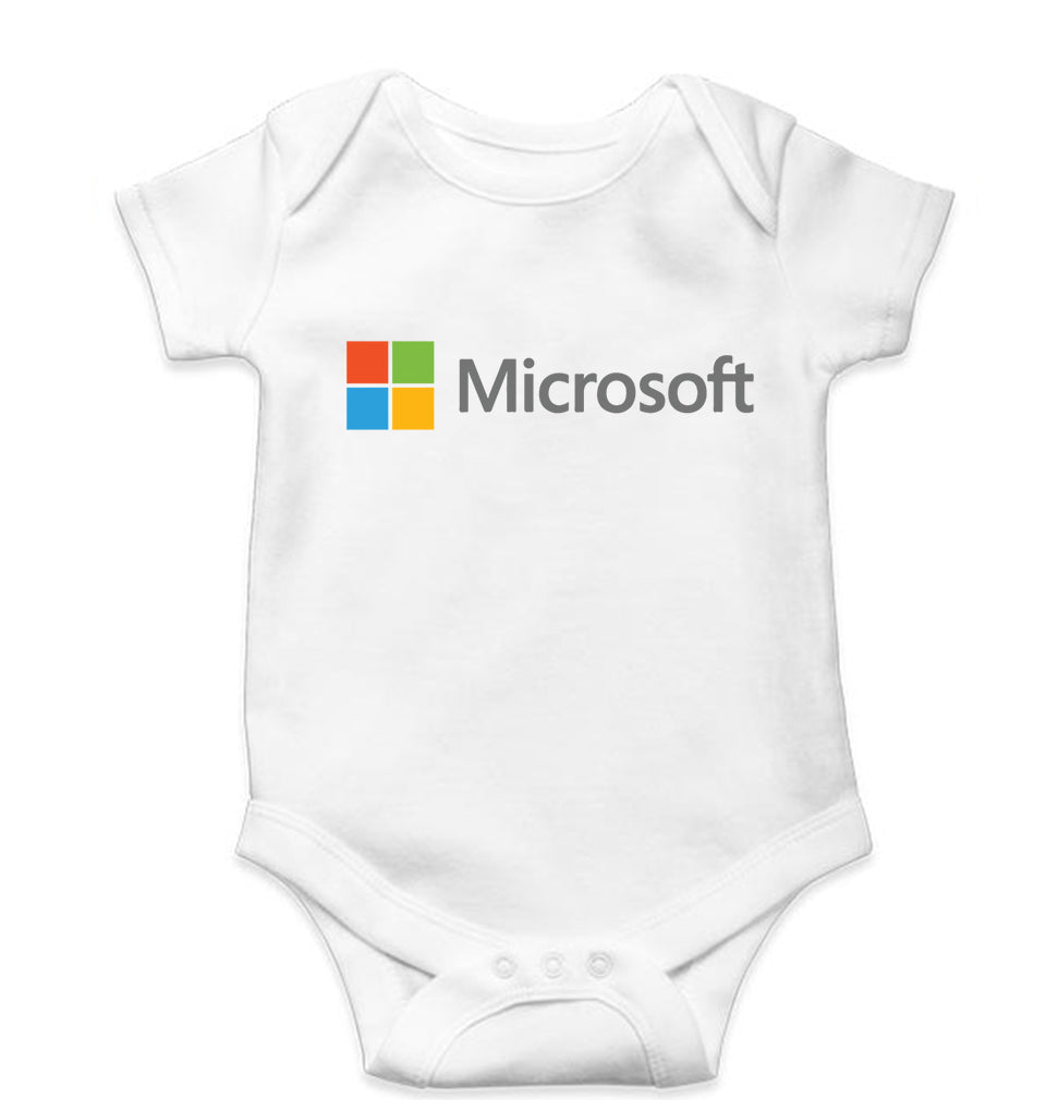 Microsooft Kids Romper For Baby Boy/Girl-0-5 Months(18 Inches)-White-Ektarfa.online