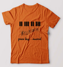 Load image into Gallery viewer, Piano T-Shirt for Men-Orange-Ektarfa.online
