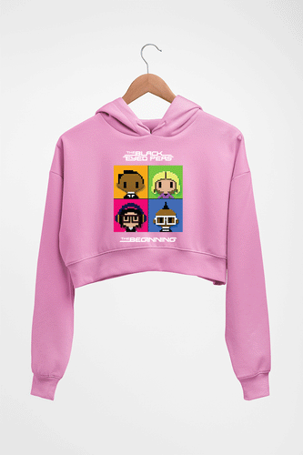 Black Eyed Peas Crop HOODIE FOR WOMEN-Light Baby Pink-Ektarfa.online