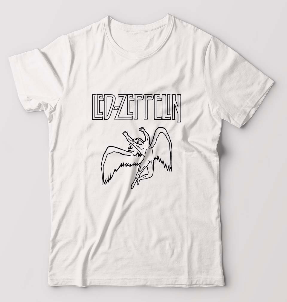Led Zeppelin T-Shirt for Men-White-Ektarfa.online