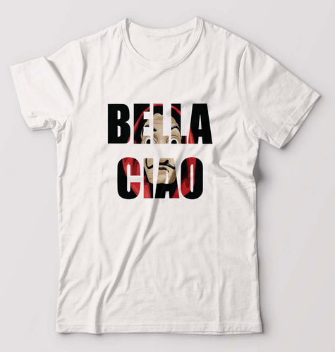 Money Heist Bella Ciao T-Shirt for Men-White-Ektarfa.online