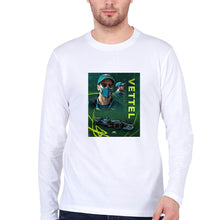 Load image into Gallery viewer, Sebastian Vettel F1 Full Sleeves T-Shirt for Men-S(38 Inches)-White-Ektarfa.online
