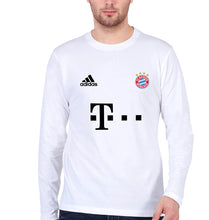 Load image into Gallery viewer, FC Bayern Munich 2021-22 Full Sleeves T-Shirt for Men-White-Ektarfa.online
