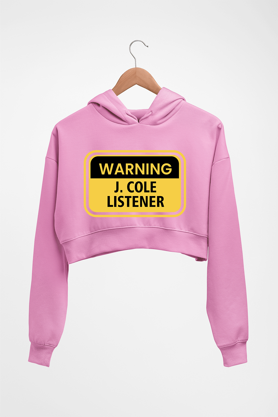 J. Cole Crop HOODIE FOR WOMEN-Light Baby Pink-Ektarfa.online