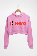 Load image into Gallery viewer, Hero MotoCorp Crop HOODIE FOR WOMEN-Light Baby Pink-Ektarfa.online
