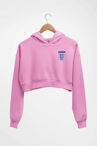 England Football Crop HOODIE FOR WOMEN-Light Baby Pink-Ektarfa.online