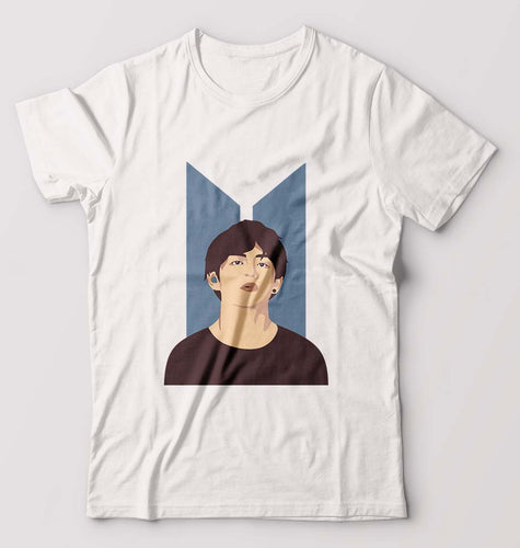 V-BTS(K-Pop) T-Shirt for Men-White-Ektarfa.online