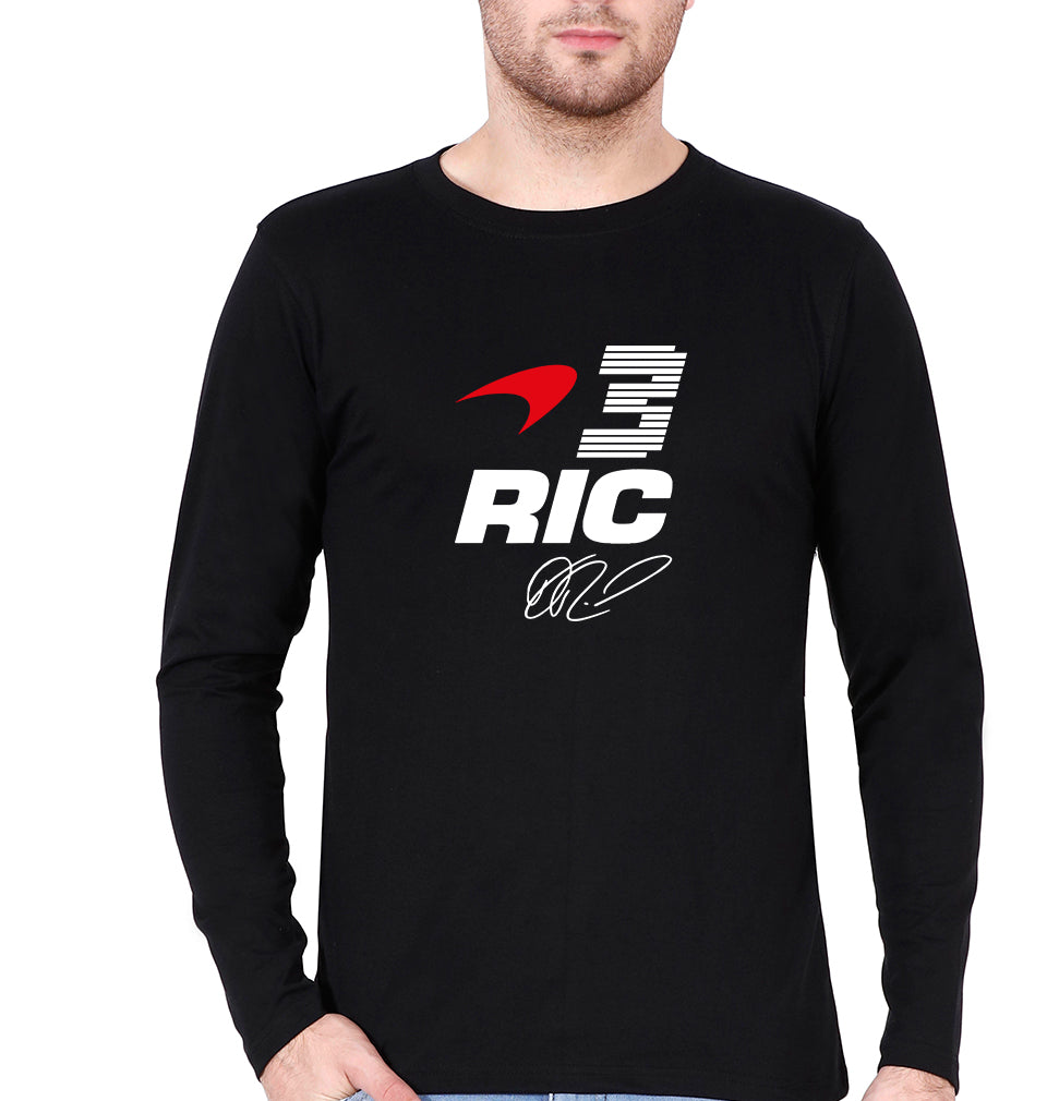 Daniel Ricciardo Full Sleeves T-Shirt for Men-Black-Ektarfa.online