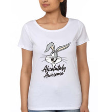 Load image into Gallery viewer, Rabbit Bunny T-Shirt for Women-White-Ektarfa.online
