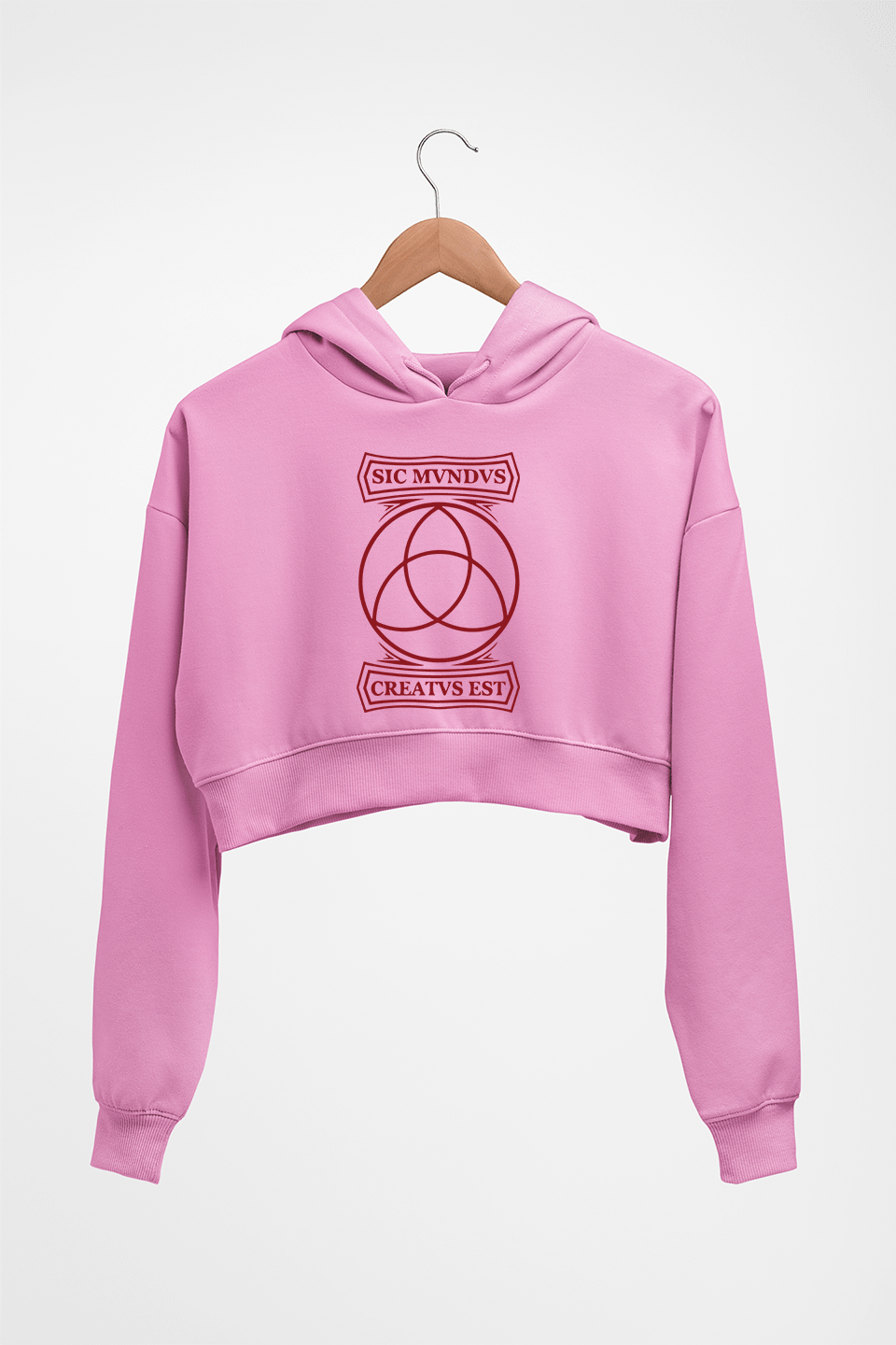 Dark Crop HOODIE FOR WOMEN-Light Baby Pink-Ektarfa.online
