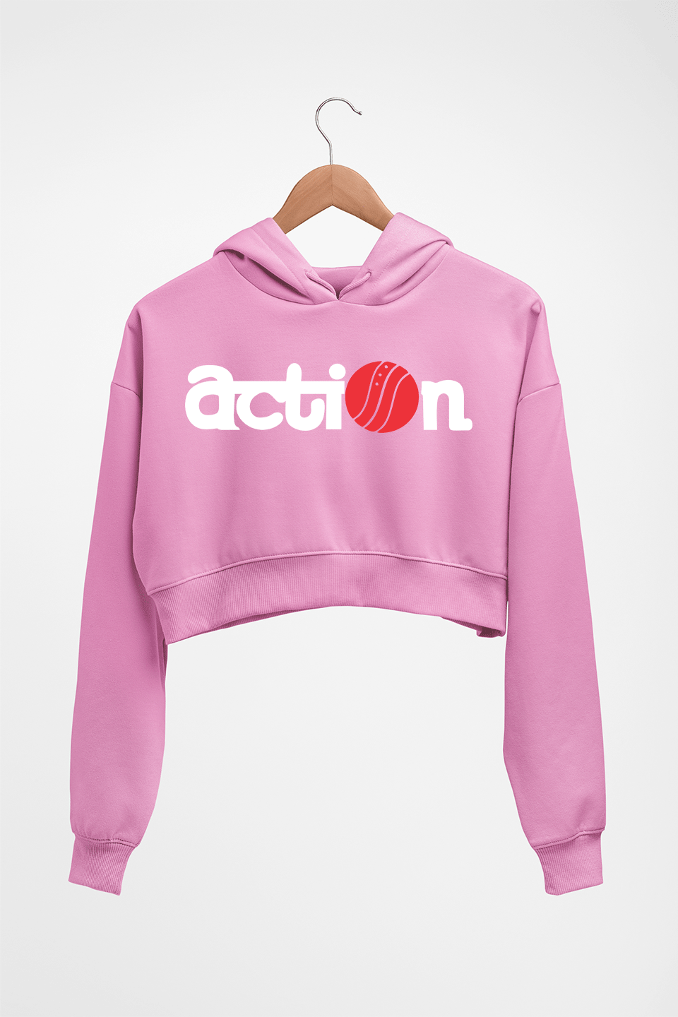 Action Crop HOODIE FOR WOMEN-Light Baby Pink-Ektarfa.online