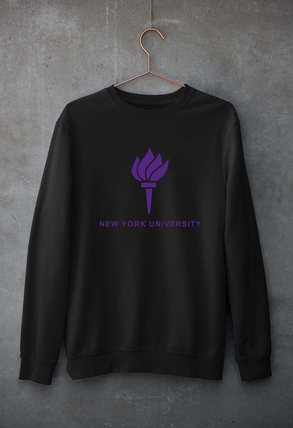 New York University Unisex Sweatshirt for Men/Women-Black-Ektarfa.online