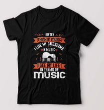 Load image into Gallery viewer, Music T-Shirt for Men-Black-Ektarfa.online
