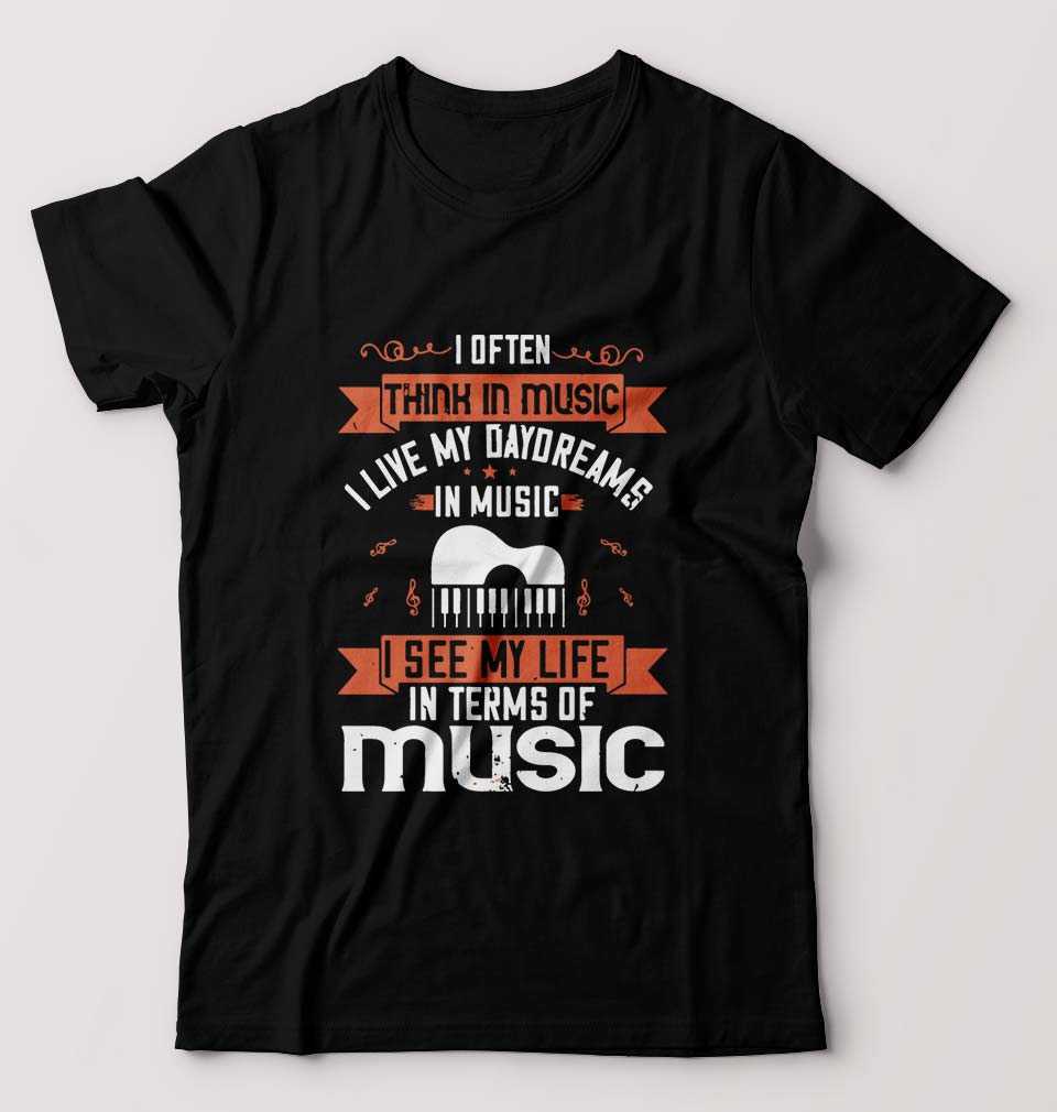 Music T-Shirt for Men-Black-Ektarfa.online