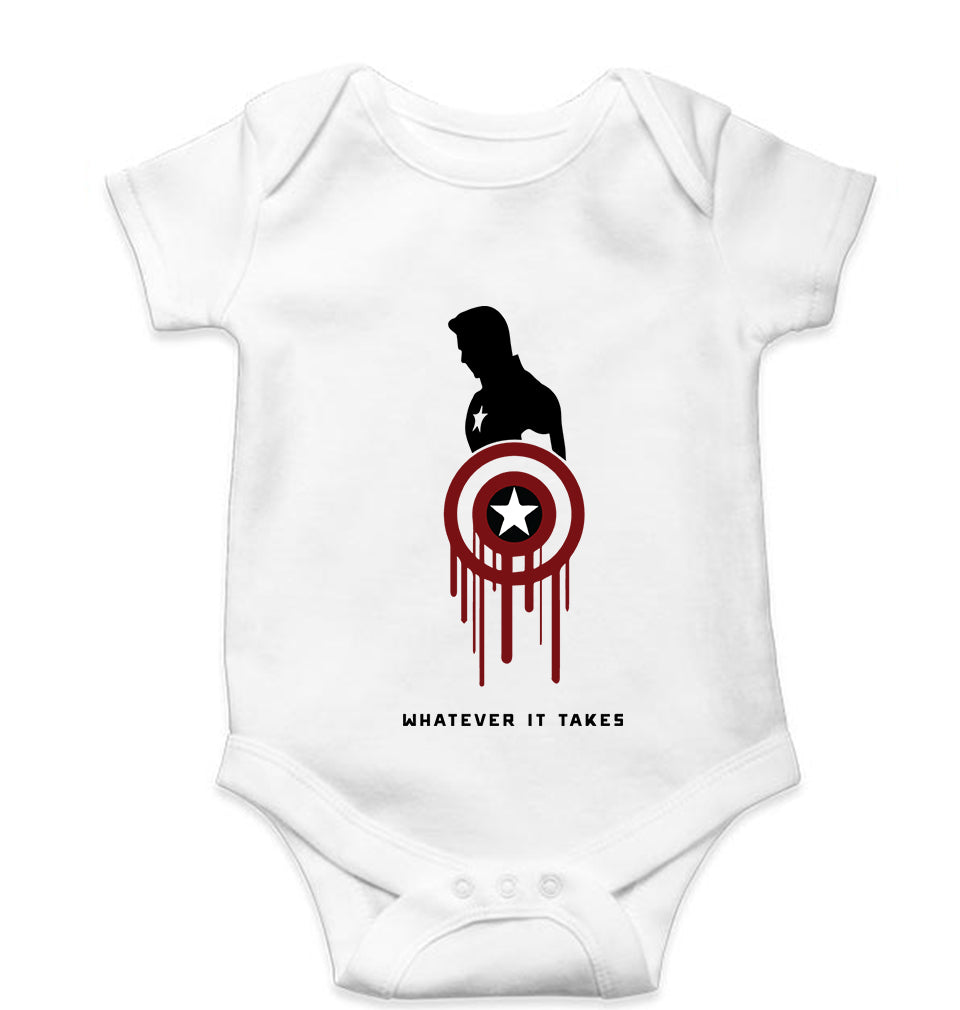 Captain America Superhero Kids Romper For Baby Boy/Girl-White-Ektarfa.online
