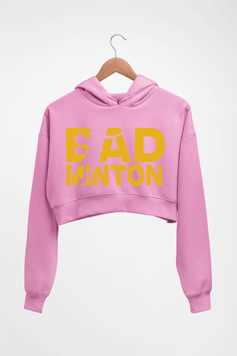 Badminton Crop HOODIE FOR WOMEN-Light Baby Pink-Ektarfa.online