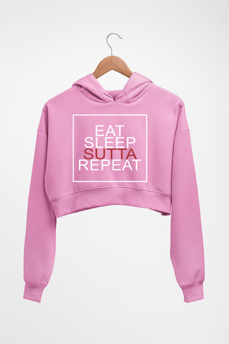 Sutta Cigarette Crop HOODIE FOR WOMEN-Light Baby Pink-Ektarfa.online
