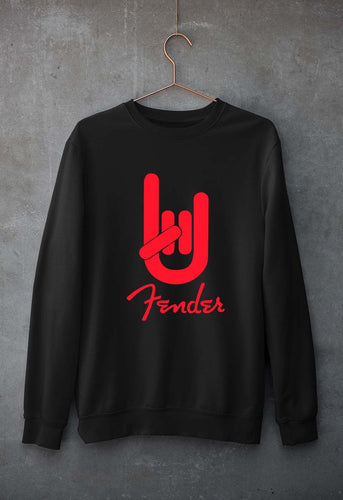 Fender Rock Hand Unisex Sweatshirt for Men/Women-black-Ektarfa.online