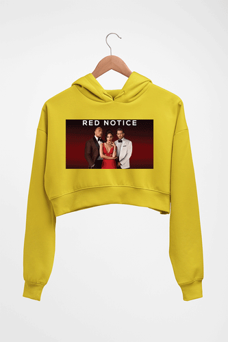 Red Notice Crop HOODIE FOR WOMEN-Mustard Yellow-Ektarfa.online