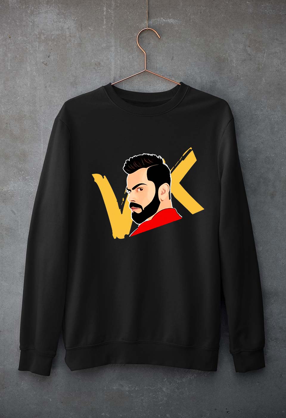 Virat Kohli Unisex Sweatshirt for Men/Women-Black-Ektarfa.online