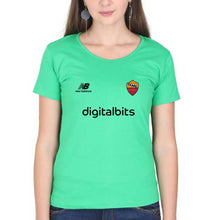 Load image into Gallery viewer, A.S. Roma 2021-22 T-Shirt for Women-Flag Green-Ektarfa.online
