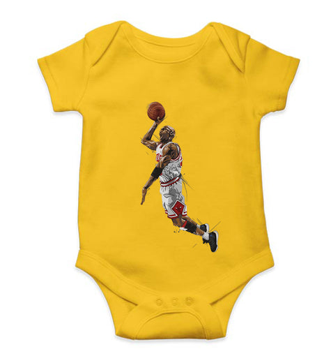 Michael Jordan Kids Romper For Baby Boy/Girl-Yellow-Ektarfa.online