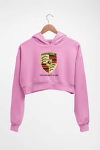 Load image into Gallery viewer, Porsche Logo Crop HOODIE FOR WOMEN-Light Baby Pink-Ektarfa.online

