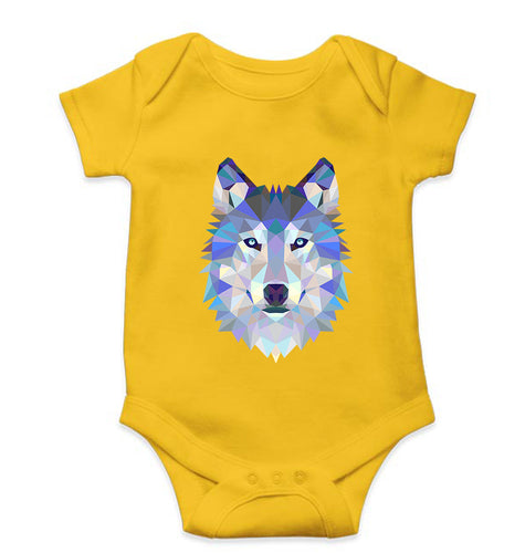 Wolf Kids Romper For Baby Boy/Girl-Yellow-Ektarfa.online