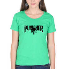 Load image into Gallery viewer, Punisher T-Shirt for Women-Flag Green-Ektarfa.online
