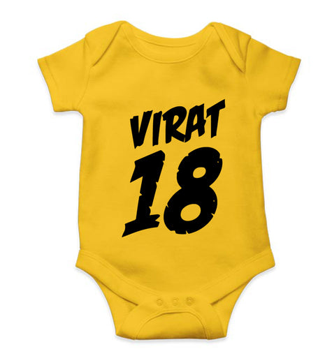 Virat Kohli Kids Romper For Baby Boy/Girl-Yellow-Ektarfa.online