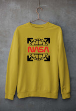 Load image into Gallery viewer, Nasa White Off Unisex Sweatshirt for Men/Women-Mustard Yellow-Ektarfa.online
