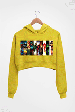 Load image into Gallery viewer, Superhero Crop HOODIE FOR WOMEN-Mustard Yellow-Ektarfa.online

