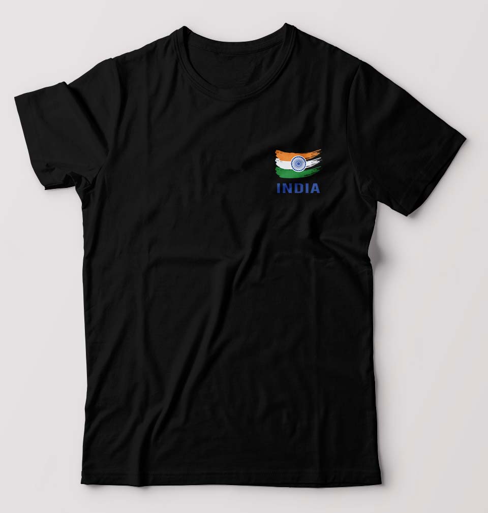 India T-Shirt for Men-Black-Ektarfa.online