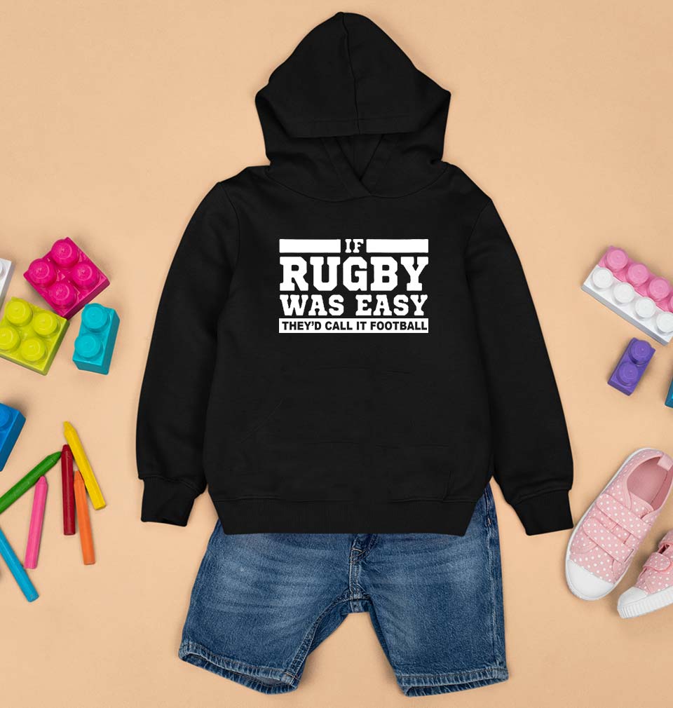 Rugby Kids Hoodie for Boy/Girl-Black-Ektarfa.online