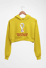 Load image into Gallery viewer, FIFA World Cup Qatar 2022 Crop HOODIE FOR WOMEN-Mustard Yellow-Ektarfa.online
