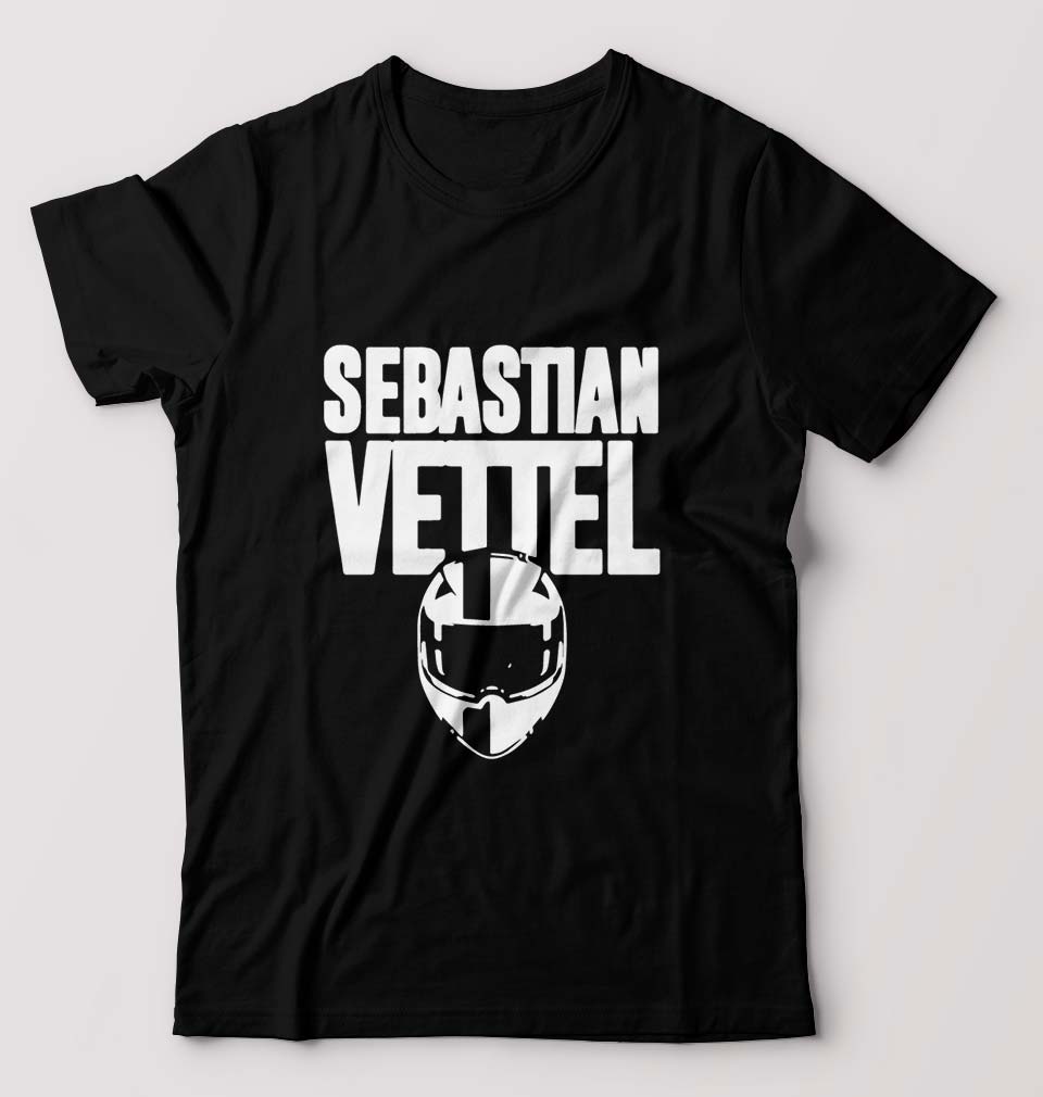 Sebastian Vettel F1 T-Shirt for Men-Black-Ektarfa.online