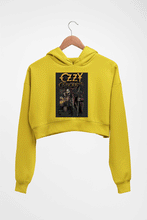Load image into Gallery viewer, Ozzy Osbourne Crop HOODIE FOR WOMEN-Mustard Yellow-Ektarfa.online
